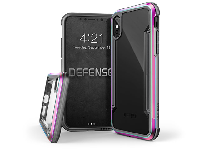 Чехол X-doria Defense Shield для Apple iPhone X (хамелеон, маталлический)