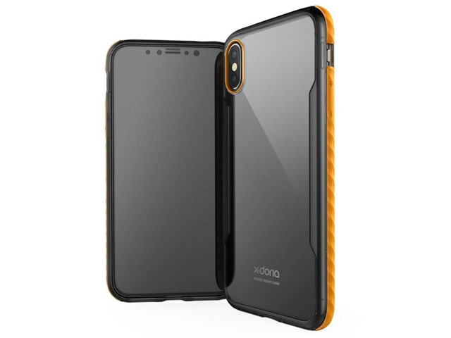 Чехол X-doria Fense case для Apple iPhone X (оранжевый, пластиковый)