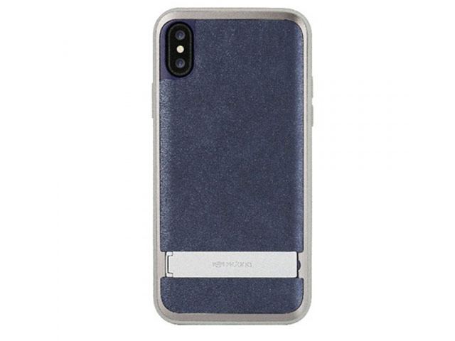 Чехол X-doria Stander case для Apple iPhone X (синий, кожаный)