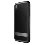 Чехол X-doria Stander case для Apple iPhone X (черный, кожаный)