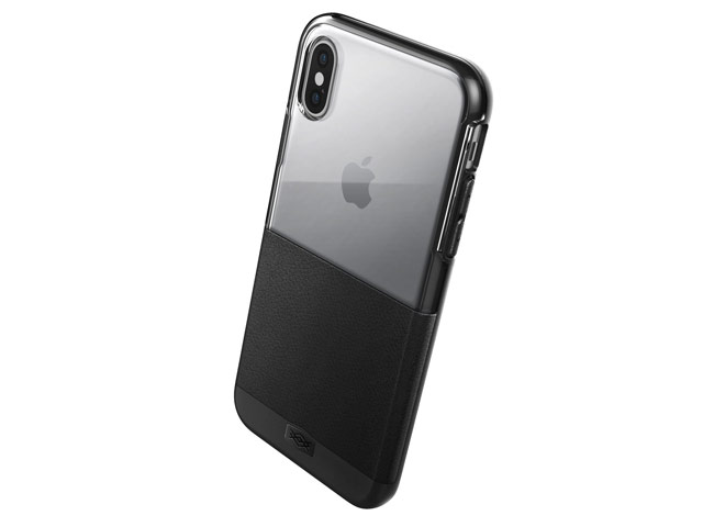 Чехол X-doria Dash case для Apple iPhone X (черный, кожаный)