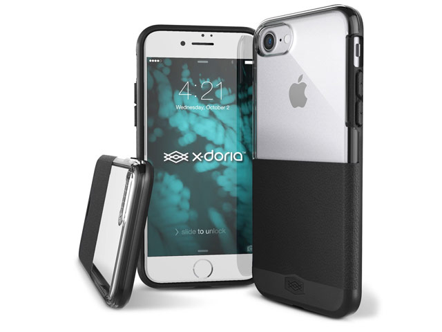 Чехол X-doria Dash case для Apple iPhone 8 (черный, кожаный)