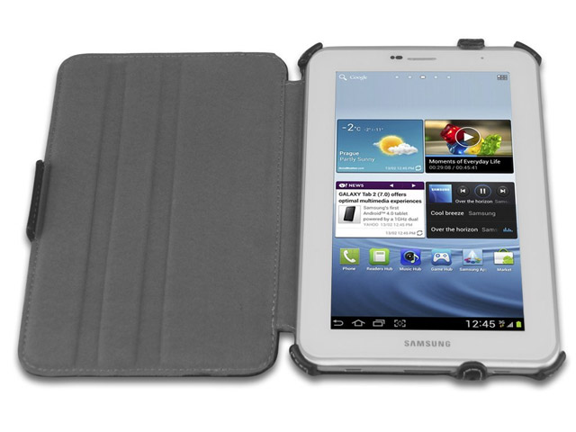 Чехол Yotrix FlipCase для Samsung Galaxy Tab 2 7.0 P3100 (черный, кожанный)