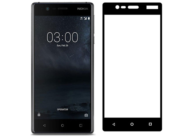 Защитная пленка Yotrix 3D Glass Protector для Nokia 3 (стеклянная, черная)