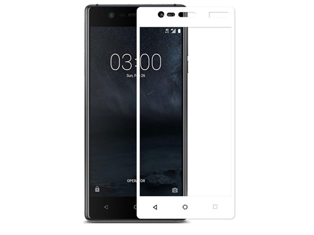 Защитная пленка Yotrix 3D Glass Protector для Nokia 3 (стеклянная, белая)