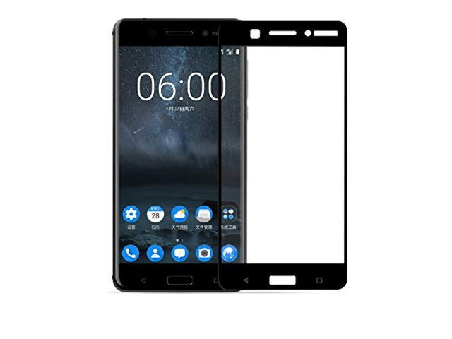 Защитная пленка Yotrix 3D Glass Protector для Nokia 8 (стеклянная, черная)