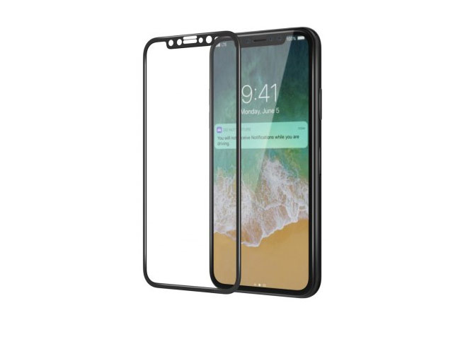 Защитная пленка Yotrix 3D Pro Glass Protector для Apple iPhone X (стеклянная, черная)