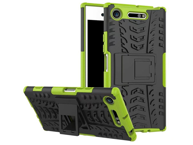 Чехол Yotrix Shockproof case для Sony Xperia XZ1 (зеленый, пластиковый)