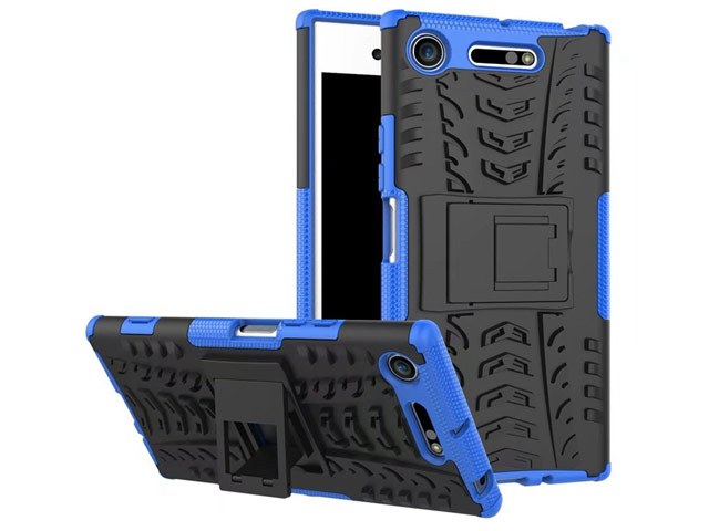 Чехол Yotrix Shockproof case для Sony Xperia XZ1 (синий, пластиковый)
