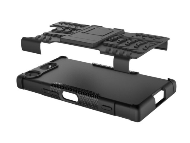 Чехол Yotrix Shockproof case для Sony Xperia XZ1 compact (черный, пластиковый)