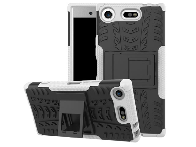 Чехол Yotrix Shockproof case для Sony Xperia XZ1 compact (белый, пластиковый)