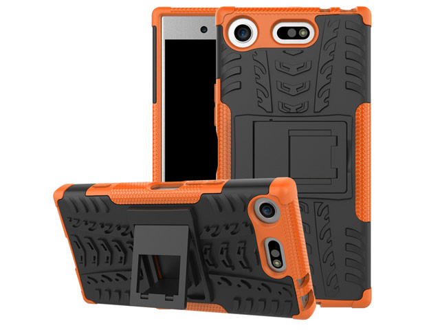 Чехол Yotrix Shockproof case для Sony Xperia XZ1 compact (оранжевый, пластиковый)