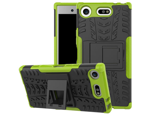 Чехол Yotrix Shockproof case для Sony Xperia XZ1 compact (зеленый, пластиковый)