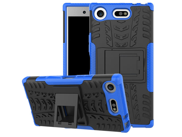 Чехол Yotrix Shockproof case для Sony Xperia XZ1 compact (синий, пластиковый)