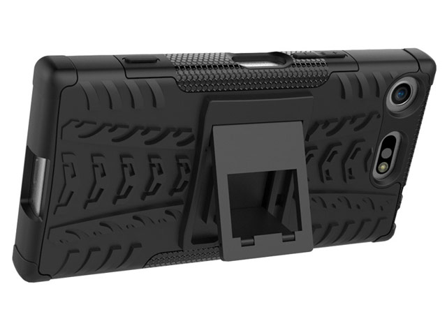 Чехол Yotrix Shockproof case для Sony Xperia XZ1 compact (синий, пластиковый)