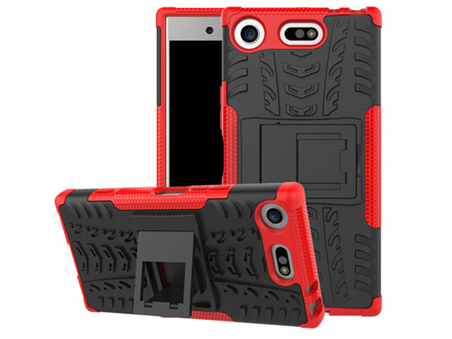 Чехол Yotrix Shockproof case для Sony Xperia XZ1 compact (красный, пластиковый)