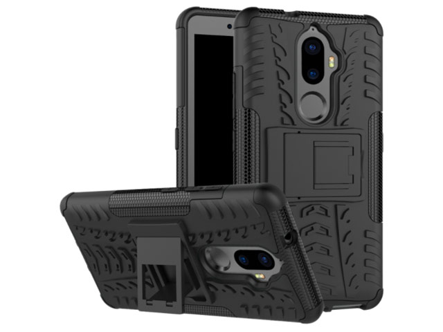 Чехол Yotrix Shockproof case для Lenovo K8 note (черный, пластиковый)