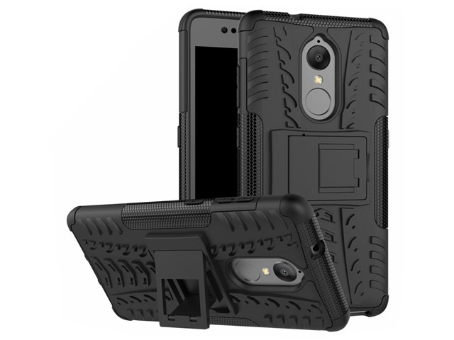 Чехол Yotrix Shockproof case для Lenovo K8 (черный, пластиковый)