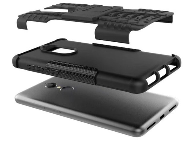 Чехол Yotrix Shockproof case для Lenovo K8 (черный, пластиковый)