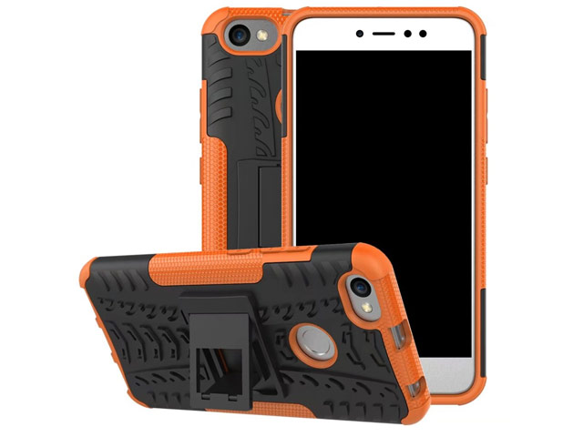 Чехол Yotrix Shockproof case для Xiaomi Redmi Note 5A/5A prime (оранжевый, пластиковый)