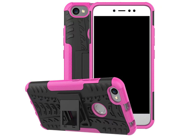 Чехол Yotrix Shockproof case для Xiaomi Redmi Note 5A/5A prime (розовый, пластиковый)