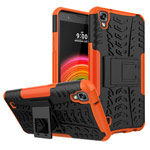 Чехол Yotrix Shockproof case для LG X power (оранжевый, пластиковый)