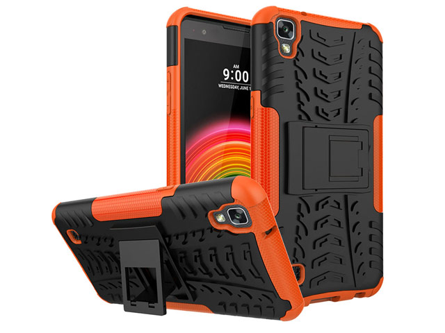 Чехол Yotrix Shockproof case для LG X power (оранжевый, пластиковый)