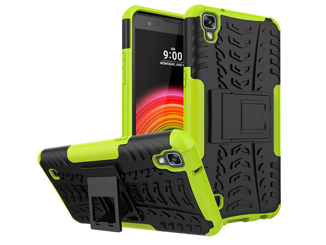 Чехол Yotrix Shockproof case для LG X power (зеленый, пластиковый)