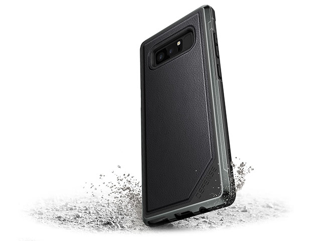 Чехол X-doria Defense Lux для Samsung Galaxy Note 8 (Black Leather, маталлический)