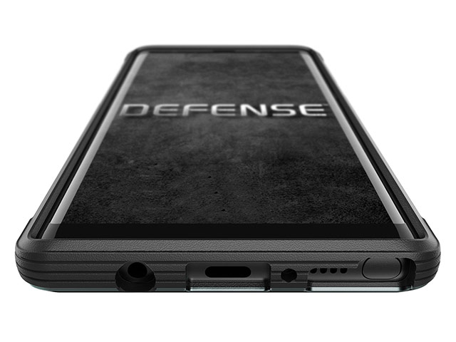 Чехол X-doria Defense Lux для Samsung Galaxy Note 8 (Black Leather, маталлический)