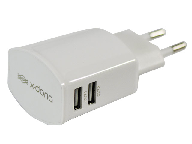 Зарядное устройство X-Doria XR Wall Charger универсальное (сетевое, 3.4A, 2xUSB, белое)