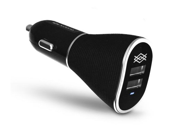 Зарядное устройство X-Doria Big Joy Car Charger универсальное (автомобильное, 2.4A, 2xUSB, черное)