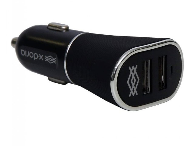 Зарядное устройство X-Doria Big Joy Car Charger универсальное (автомобильное, 2.4A, 2xUSB, черное)