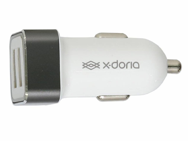 Зарядное устройство X-Doria XC Car Charger универсальное (автомобильное, 3.4A, 2xUSB, белое)