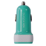 Зарядное устройство X-Doria XC Car Charger универсальное (автомобильное, 2.4A, 2xUSB, голубое)