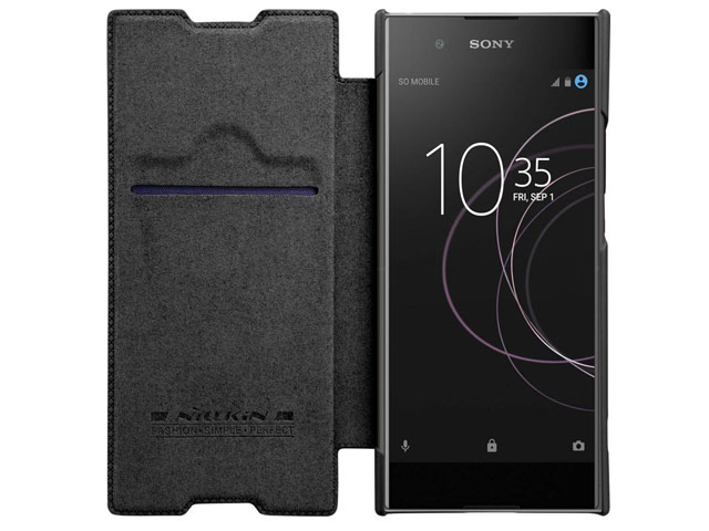 Чехол Nillkin Qin leather case для Sony Xperia XA1 plus (черный, кожаный)