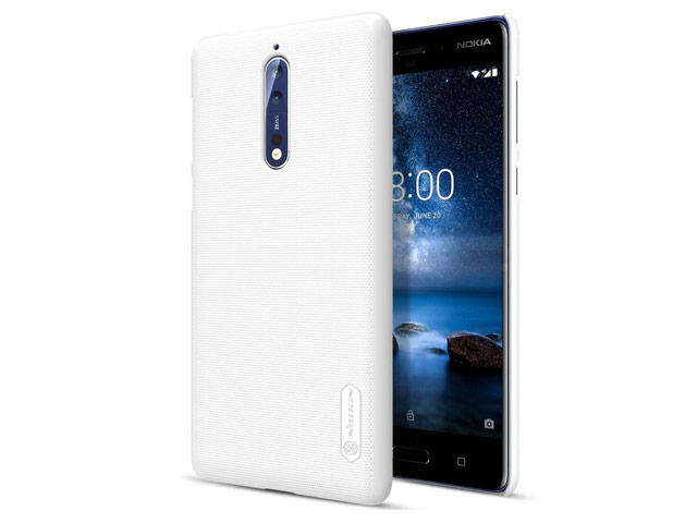 Чехол Nillkin Hard case для Nokia 8 (белый, пластиковый)