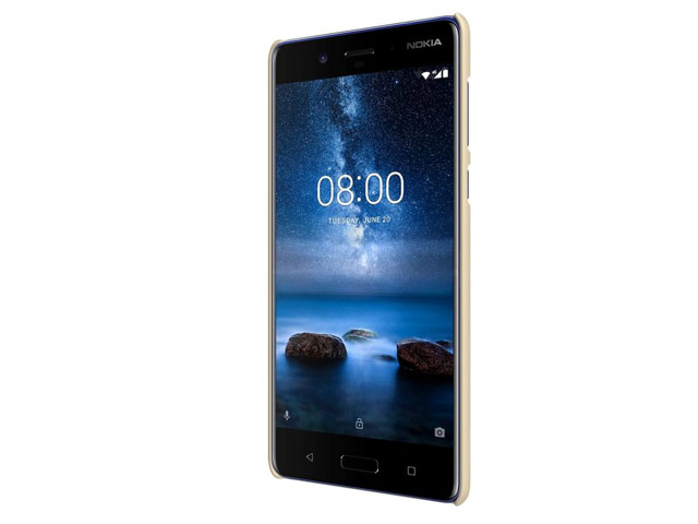 Чехол Nillkin Hard case для Nokia 8 (золотистый, пластиковый)