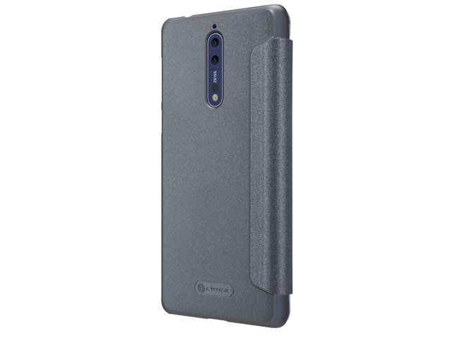 Чехол Nillkin Sparkle Leather Case для Nokia 8 (темно-серый, винилискожа)