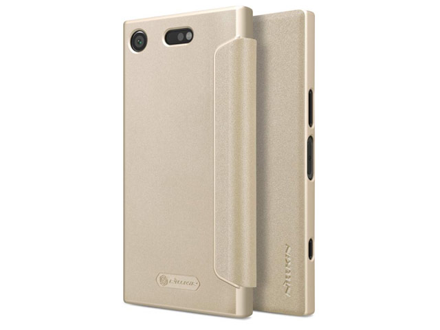 Чехол Nillkin Sparkle Leather Case для Sony Xperia XZ1 compact (золотистый, винилискожа)