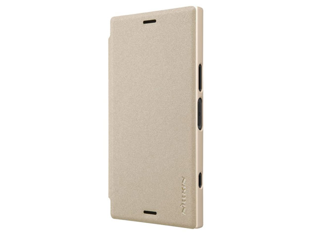 Чехол Nillkin Sparkle Leather Case для Sony Xperia XZ1 compact (золотистый, винилискожа)