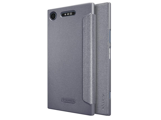 Чехол Nillkin Sparkle Leather Case для Sony Xperia XZ1 (темно-серый, винилискожа)