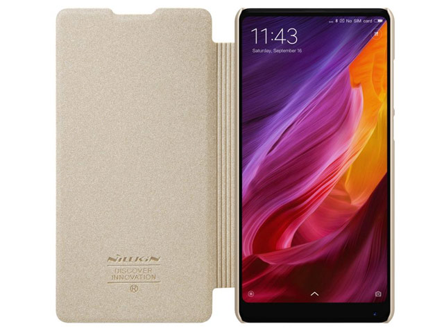 Чехол Nillkin Sparkle Leather Case для Xiaomi Mi MIX 2 (золотистый, винилискожа)