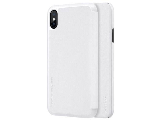 Чехол Nillkin Sparkle Leather Case для Apple iPhone X (белый, винилискожа)