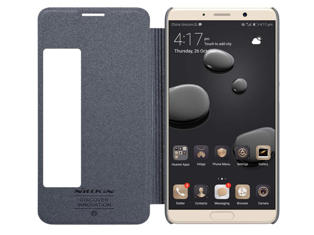 Чехол Nillkin Sparkle Leather Case для Huawei Mate 10 (темно-серый, винилискожа)