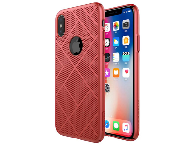 Чехол Nillkin Air case для Apple iPhone X (красный, пластиковый)