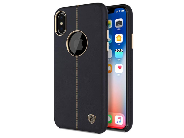 Чехол Nillkin Englon Leather Cover для Apple iPhone X (черный, кожаный)