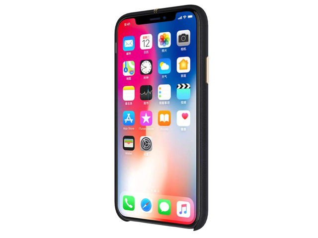 Чехол Nillkin Englon Leather Cover для Apple iPhone X (черный, кожаный)