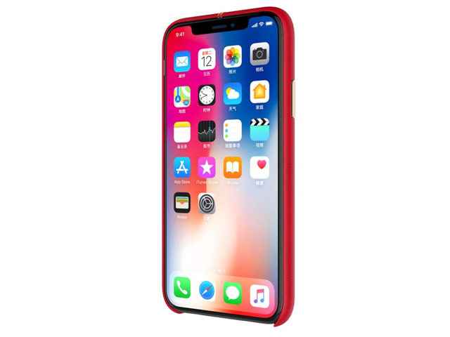 Чехол Nillkin Englon Leather Cover для Apple iPhone X (красный, кожаный)