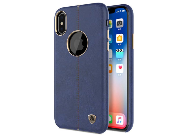 Чехол Nillkin Englon Leather Cover для Apple iPhone X (синий, кожаный)